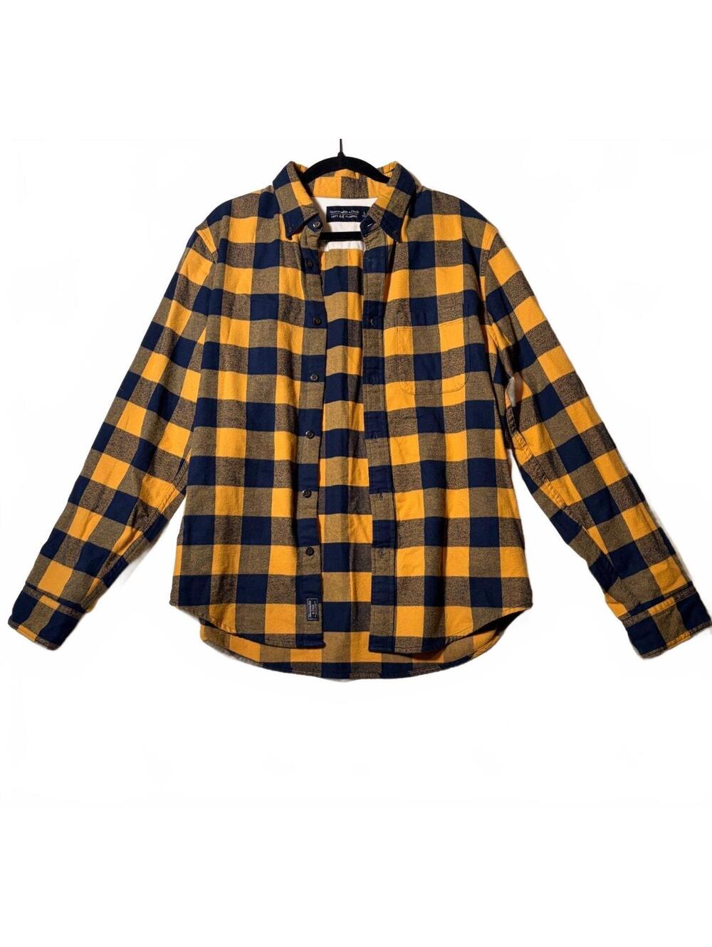 Abercrombie Fitch Soft Flannel Shirt Mens Large Buffalo Plaid